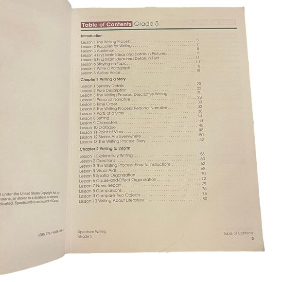 Spectrum WRITING Grade 5 Workbook Soft Cover 2015 Purpose Practice Create READ - Picture 4 of 7